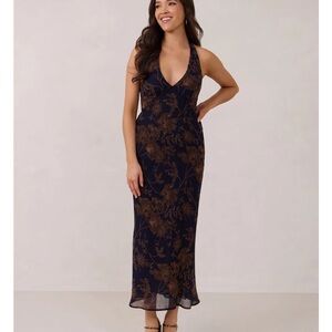 Park & Fifth Archer Dress in Navy and Brown